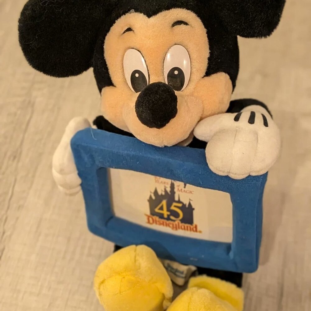 Disneyland 45th Anniversary Mickey Mouse Plush Photo Frame 3x4.5�